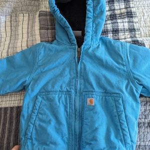 GIRLS' LONG SLEEVE ACTIVE JAC FLANNEL SHERPA LINED CARHARTT